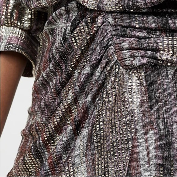 NWT BA&SH Salina Lady Metallic Silver Gray Open Back Party Dress Sz XS - Picture 4 of 15